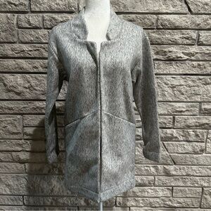 Express gray felt coat